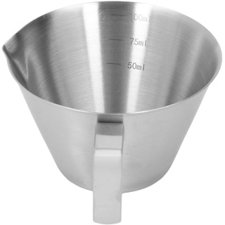 Edelstahl-Messbecher Kaffee-Messbecher Edelstahl-Backzubehör Stahl 100 ML Waage Messwerkzeug für Milch-Tee-Getränke Messbecher aus Edelstahl