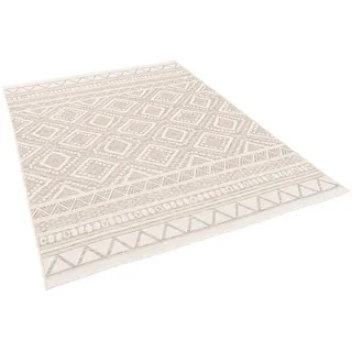 Pergamon In & Outdoor Teppich Flachgewebe Ottawa Ethno Beige 120x170cm