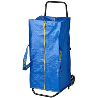 IKEA RULLEBÖR / FRAKTA Karre mit Tasche schwarz/blau