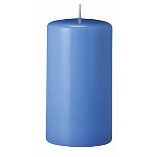 4er Adventskerzen, Adventskranz Kerzen Set Blue Bell Hellblau 8 x Ø 6 cm