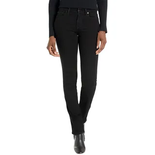 7 For All Mankind Damen Kimmie Straight Leg Jeans, Rinse Black, 28 - 28
