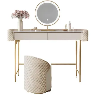 JVmoebel Schminktisch Beige Schminktisch im Luxus Design mit eleganter Kommode (1-St., Schminktisch, Ohne Hocker), Made in Europa beige