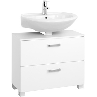 Held-Möbel Waschbeckenunterschrank Bologna Lack / Hochglanz Weiß 70 cm