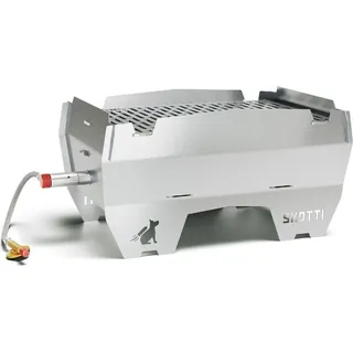 Skotti Grill Set mobiler Gasgrill mit 1 Liter Boks und Tragetasche