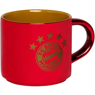 FC Bayern München Tasse 5 Sterne| Gold-Rot I 0,4l I Fußball
