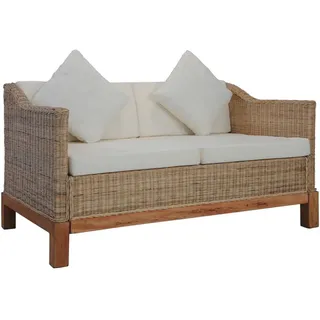 Festnight Gartensofa 2 Sitzer Rattan Sofa Lounge Sofa Outdoor Kleines Balkon Sofa Balkon Lounge Gartenlounge Polyrattan Rattansofa Balkonmöbel Gartenmöbel Set