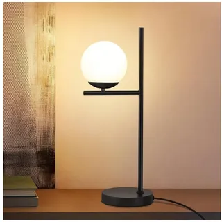 ZMH Tischleuchte Wohnzimmer Industrial Nachttischlampe - Modern mit Schalter schwarz