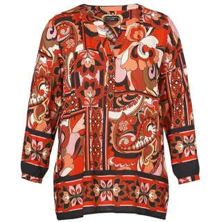 VIA APPIA DUE Tunika mit Allover Muster orange 50