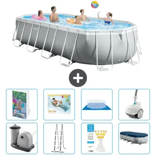 Prism Frame Pool Oval - 610x305x122 Cm - 9-teilig  S584
