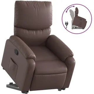 vidaXL Relaxsessel mit Aufstehhilfe Kunstleder 50 x 99 x 50 cm Braun