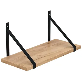 AKKE Hängeregal Gino Wandregal Kinderzimmer Küche Wohnzimmer Badezimmer Loft Büro Regale für Wände Regalbrett für Wand-Deko Küchenregal Moderne Wandboard Bücherregal Wand Craft Gold 80x20 cm