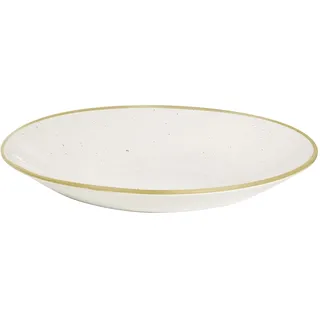 Churchill Stonecast handgefertige Deep Coupe Plate Ø 22,5cm, Farbe wählbar (Barley White)