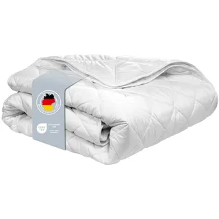 4 Jahreszeiten Bettdecke | 220 x 240 cm | XDREAM Pure | 2 zusammengeknöpfte Steppdecken - Weiß