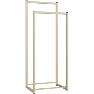 [en.casa] Kleiderständer Holtalen 100 x 40 x 30 cm Kamelfarben