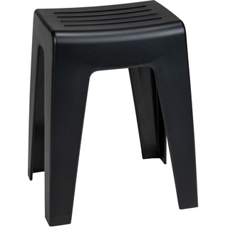WENKO Badhocker Kumba, hochwertiger Hocker in modernem Design aus Kunststoff in Schwerer Qualität, Sitzhocker belastbar bis 120 kg