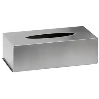 EASY HOME Kosmetiktücherbox / Feuchttücherbox aus Edelstahl, Klassisch, Rechteckig, Silver Grey