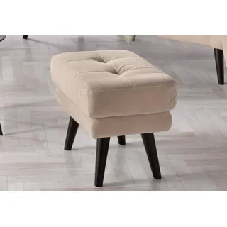 Home Affaire Hocker Hemmink Mikrofaser 58 x 47 x 44 cm Beige