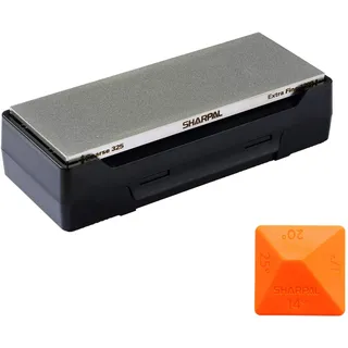 SHARPAL 162N Diamant-Schleifstein Set, Dual Körnung, 325/1200 Abziehstein mit rutschfester Basis Aufbewahrungsbox und Winkelführung (20,3 cm x 7,6 cm) vatertagsgeschenk für papa