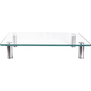 Monitorerhöhung Bildschirmerhöhung Tisch TV Aufsatz Monitor Glas 56x11x24cm - Transparent