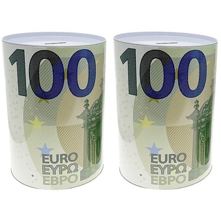 Bada Bing Spardose XXL Metalldose 100 Euro Blechspardose 21 cm groß, (2er Set), XXL