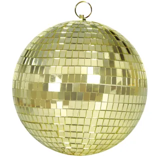 FIESTAS GUIRCA | Stillvolle Goldene Discokugel 30 cm – Glänzende Partydekoration für DJ Partys, Silvester, Geburtstage – Ideal für Retro Partys und Indoor-Events – 70er Jahre Disco Kugel Gold