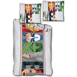 Avengers Marvel Avengers Beige/Grau 140 x 200 cm + 63 x 63 cm