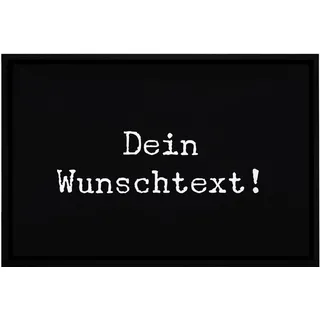 MoonWorks® personalisierte Fußmatte mit Wunschtext eigener Text personalisierbares Geschenk rutschfest & waschbar Weiss 60x40cm