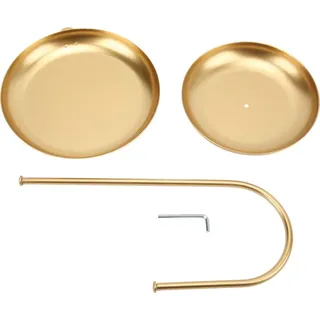 2 abgestufte Obstschale große Kapazität Einfacher nordischer Stil Goldmetall Snack für Home Office Company Rezeption Cafe Cafe - Gold