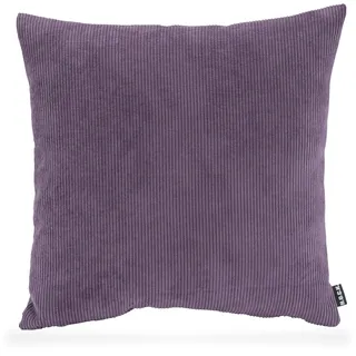 H.O.C.K. Cord Wave Kissen inkl. Füllung Kissen Dekokissen Zierkissen in verschiedenen Größen Herbst/Winter (45x45cm, lila - aubergine)