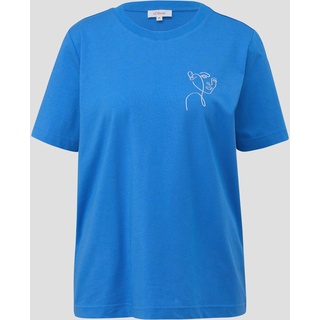 s.Oliver - T-Shirt mit Print-Detail, Damen, blau, 44