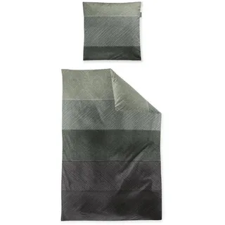 IRISETTE 8430 gestreift Baumwolle grün 155 x 220 cm + 2 x 80 x 80 cm