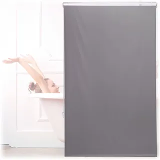 Relaxdays Duschrollo 100 x 240 cm grau