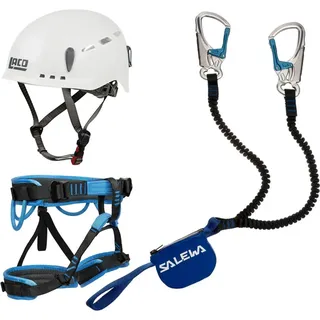 Klettersteig Komplettset Salewa Premium Attac + LACD Start Gurt + LACD Protector Helm weiß L