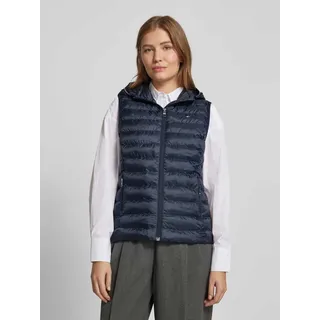 Regular Fit Steppweste mit Kapuze, Marine, M