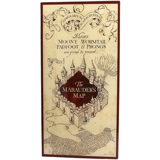 SD Toys Cristal Marauder's Map Glass Poster Harry Potter Official Merchandising, Glas, Mehrfarbig (Mehrfarbig), 1.25 picometer