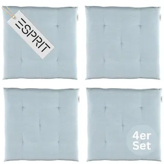 Esprit Sitzkissen 40 x 40 cm gestreift hellblau 4-tlg.