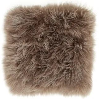 -luxor- living Lammfell Stuhlkissen 34 x 34 cm Braun