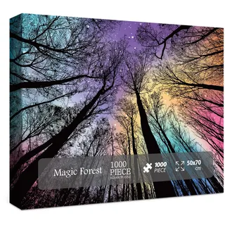 BBOLDIN Hard Impossible Puzzles fr Erwachsene, 1000 Teile, Magisches Wald-Thema, Fantastischer Stil, Karton, Jigsaw, 1 Set, 1000 Teile, Ab 16 Jahren