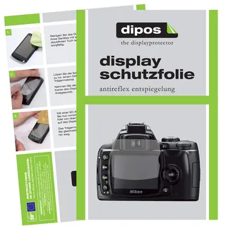 dipos 2x Displayschutzfolie matt für Nikon D40x | Antireflex, entspiegelnd, passt perfekt, Ultra-Dünn, kratzfest, blasenfrei, Fingerprint-kompatibel, selbstklebend
