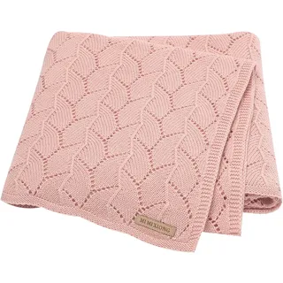 LAWKUL Babydecke 100% Baumwolle Zellulare Decke Weich Gestrickt Babydecken für Neugeborene Jungen Mädchen Kleinkind 100x80cm Rosa