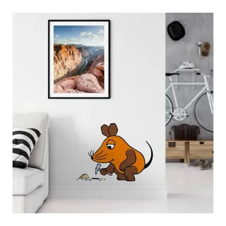 Die Maus Wandtattoo Die Sendung mit der Maus Wandsticker Kinderzimmer Entdecker, selbstklebende Wandsticker für Babyzimmer, hergestellt in Berlin bunt 80 cm x 62 cm