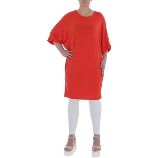 Ital-Design Tunikashirt Damen Freizeit Top & Shirt in Rot rot S/M
