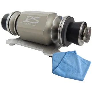 Duke-Handel RS Premium Rollenschärfer, Diamant Rollenschleifer für Messer & Scheren, Ballig/Konvex X-Schliff, Nass- & Trockenschliff, inkl. Mikrofasertuch (Titan)
