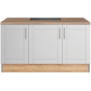 OPTIFIT Kücheninsel Ahus, 160 x 95 cm breit, Soft Close Funktion, MDF Fronten grau