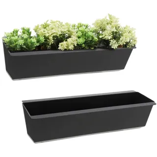 Geschenkestadl 6 Stück Blumenkasten für Paletten Kunststoff Balkonkasten Pflanzkasten Palettentopf