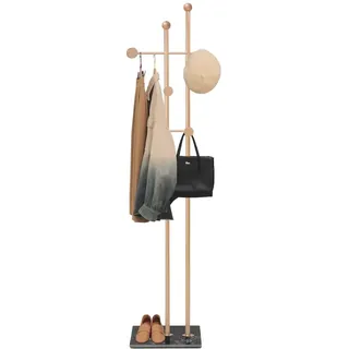 Cre Cra Marmor Kleiderstange Stabil Metall Garderobenständer,Modern Kleiderständer für Kleidung,gardarobenstaender,freistehend jackenständer kleiderstand für Entryway,Wohnzimmer,Schlafzimmer(Schwarz)