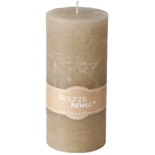 Boltze Casual Stumpenkerze 15 cm beige