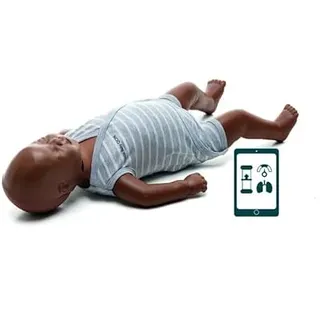 Little Baby QCPR Laerdal Realistische Baby Trainingspuppe für Eltern & Trainingskurse - Kleinkind QCPR Trainingspuppe für Erste Hilfe Training - Realistische Anatomie, dunkle Hautfarbe
