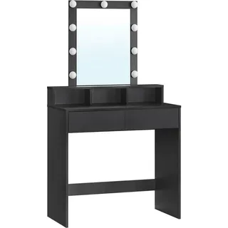 Boxxx Schminktisch, Schwarz, Glas, Holzwerkstoff, 2 Schublade(n) Schubladen, rechteckig, Wange, 40x145x80 cm, Schlafzimmer, Schminktische