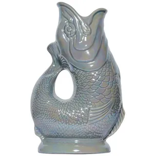 Gluckigluck Karaffe XL Dunkelgrau schimmernd – 1,2 l – Original Gluggle Jug aus England – Wasserkrug mit Glucker-Geräusch Handgefertigt & schimmernde Oberfläche – Kult-Krug als Vase oder Dekanter